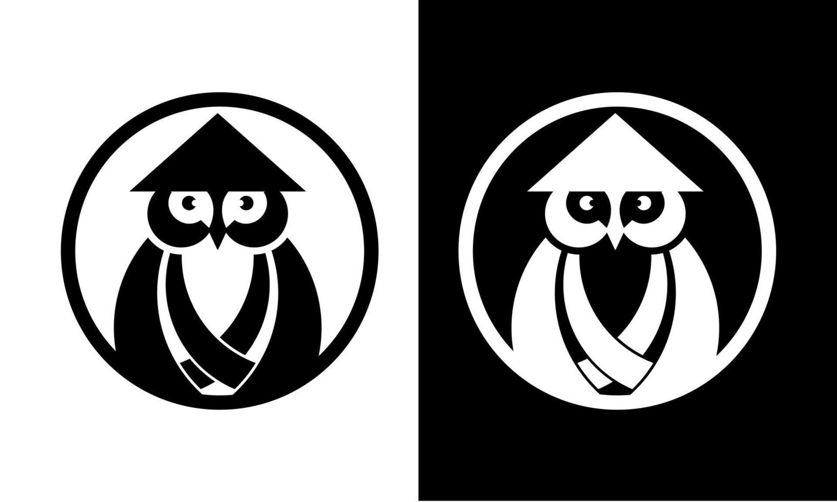 hibou sensei logo vecteur