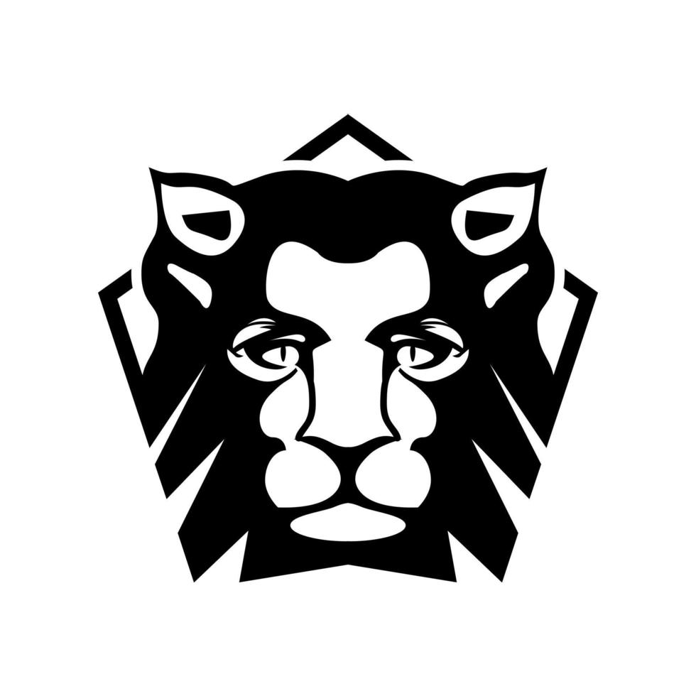 vecteur d'illustration de logo de tête de lion