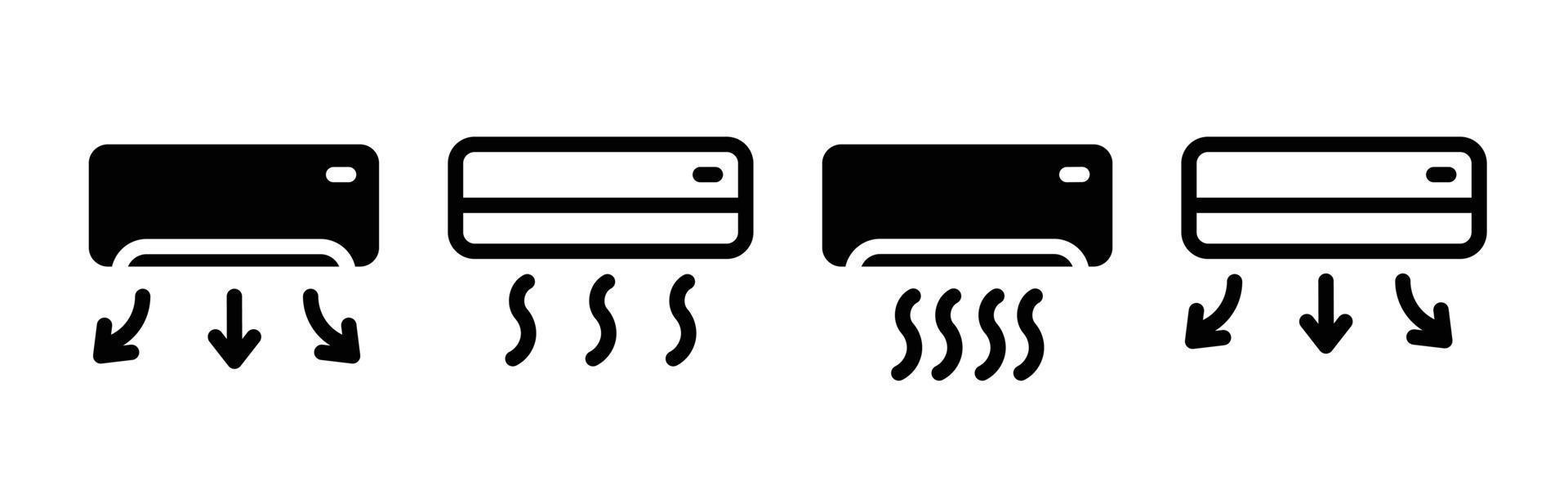 collection de conception d'icône de climatiseur vecteur
