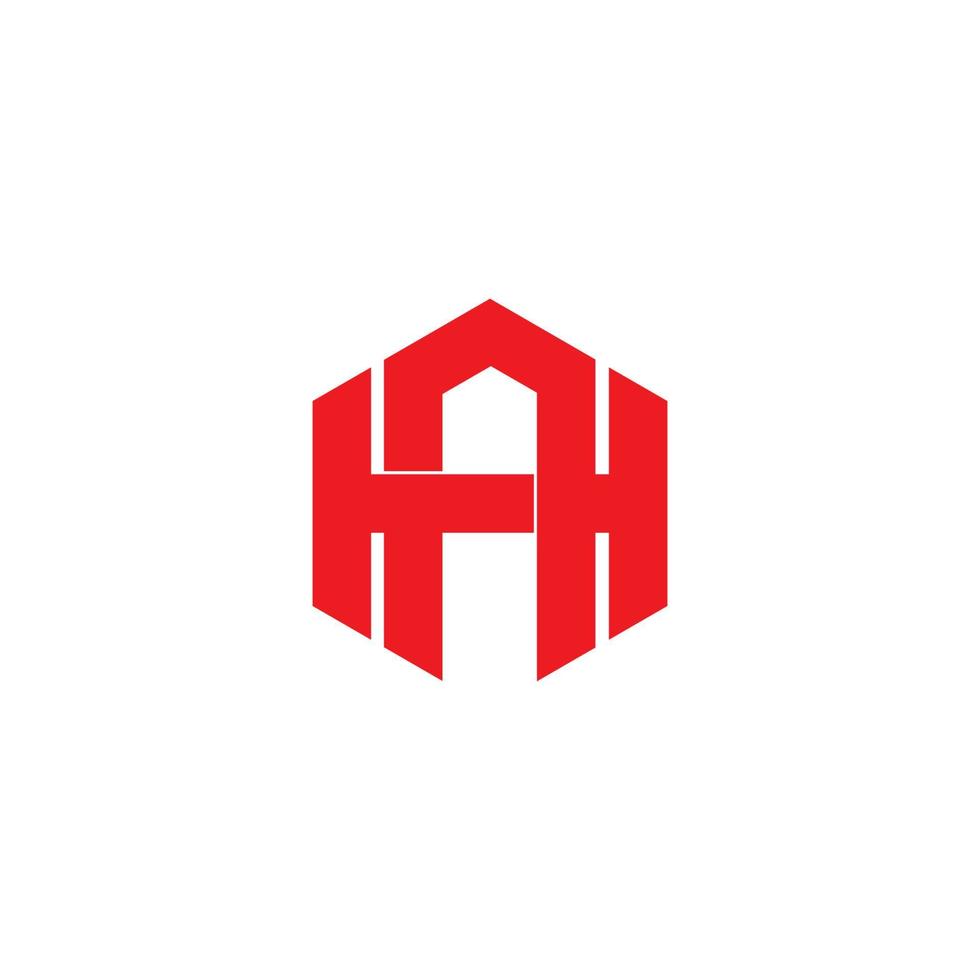 lettre ha symbole géométrique hexagonal simple logo vecteur