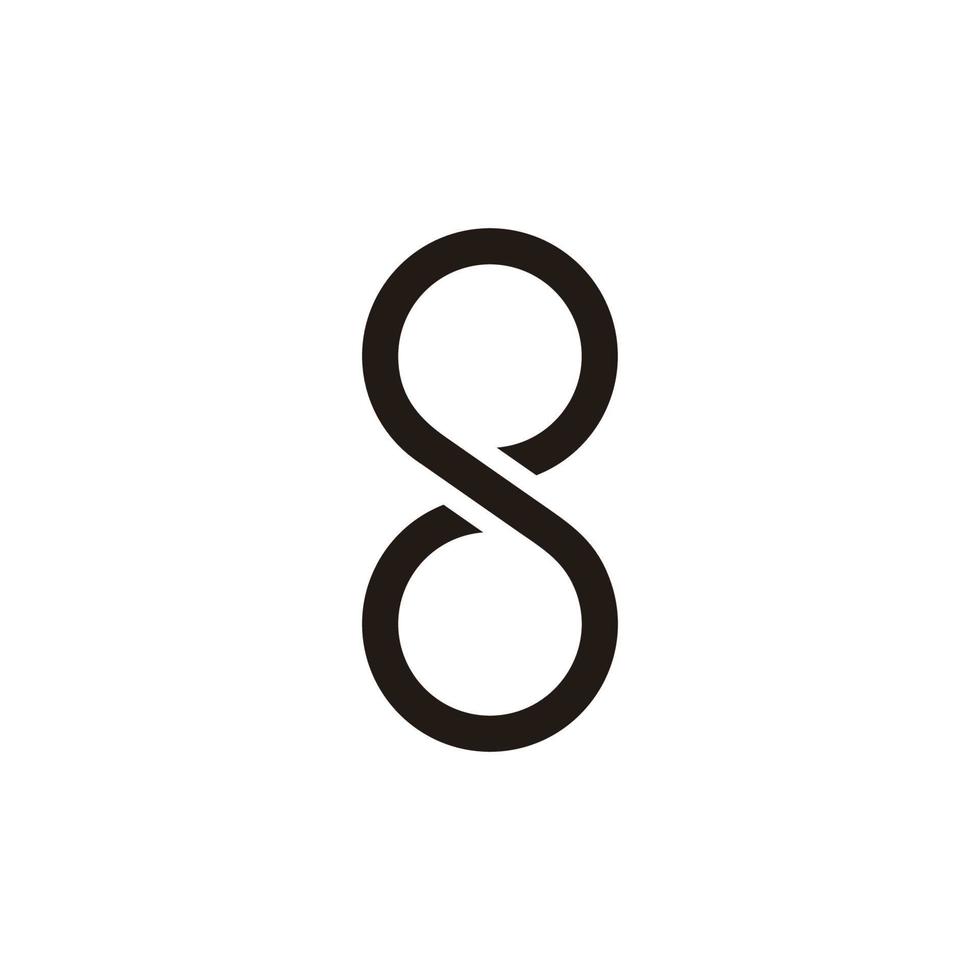 lettre s 8 vecteur de logo simple infini