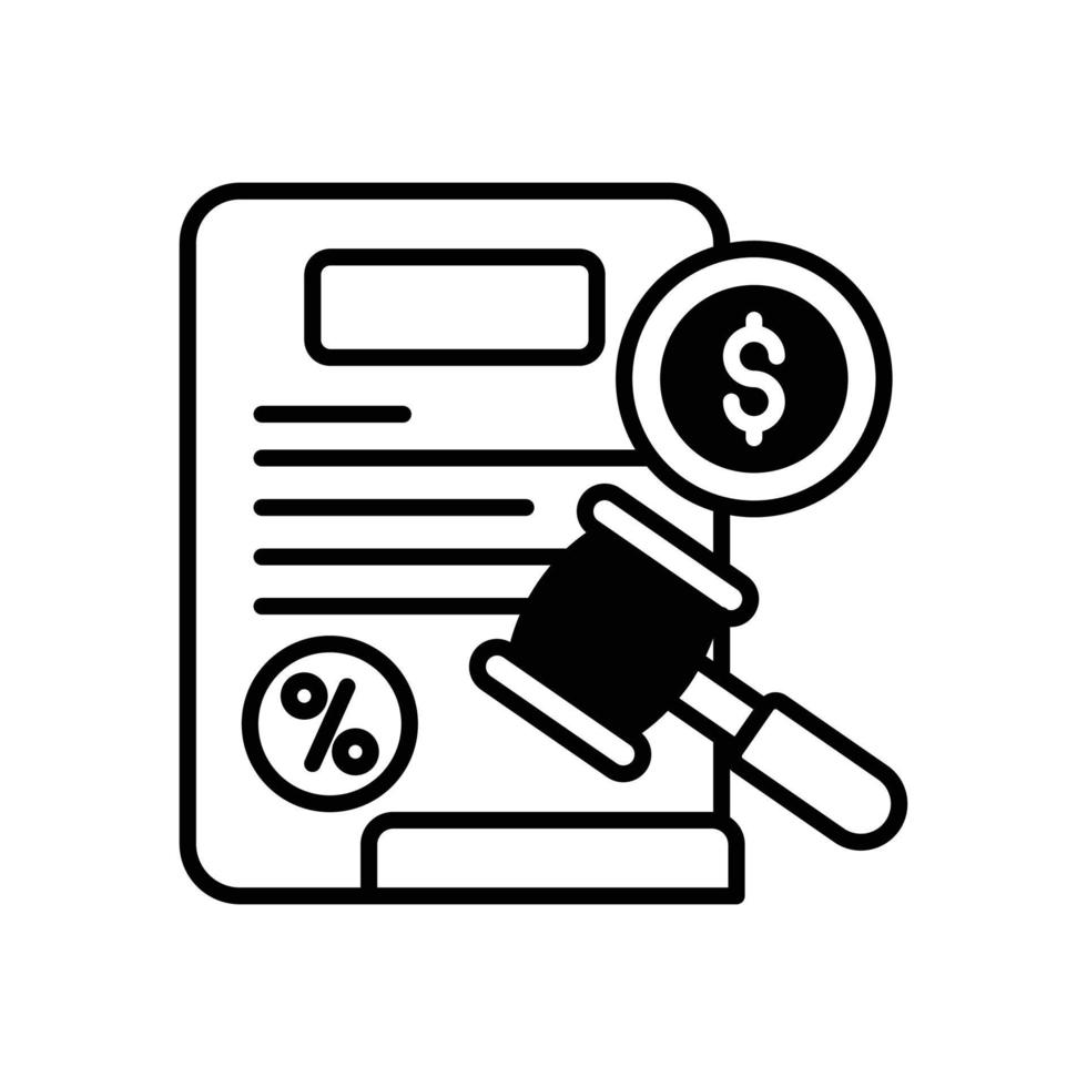 illustration de style d'icône de glyphe de vecteur de justice. fichier eps10