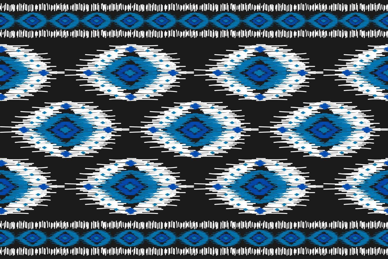 tapis ethnique motif ikat art. motif harmonieux d'ikat ethnique géométrique en tribal. façon mexicaine. vecteur