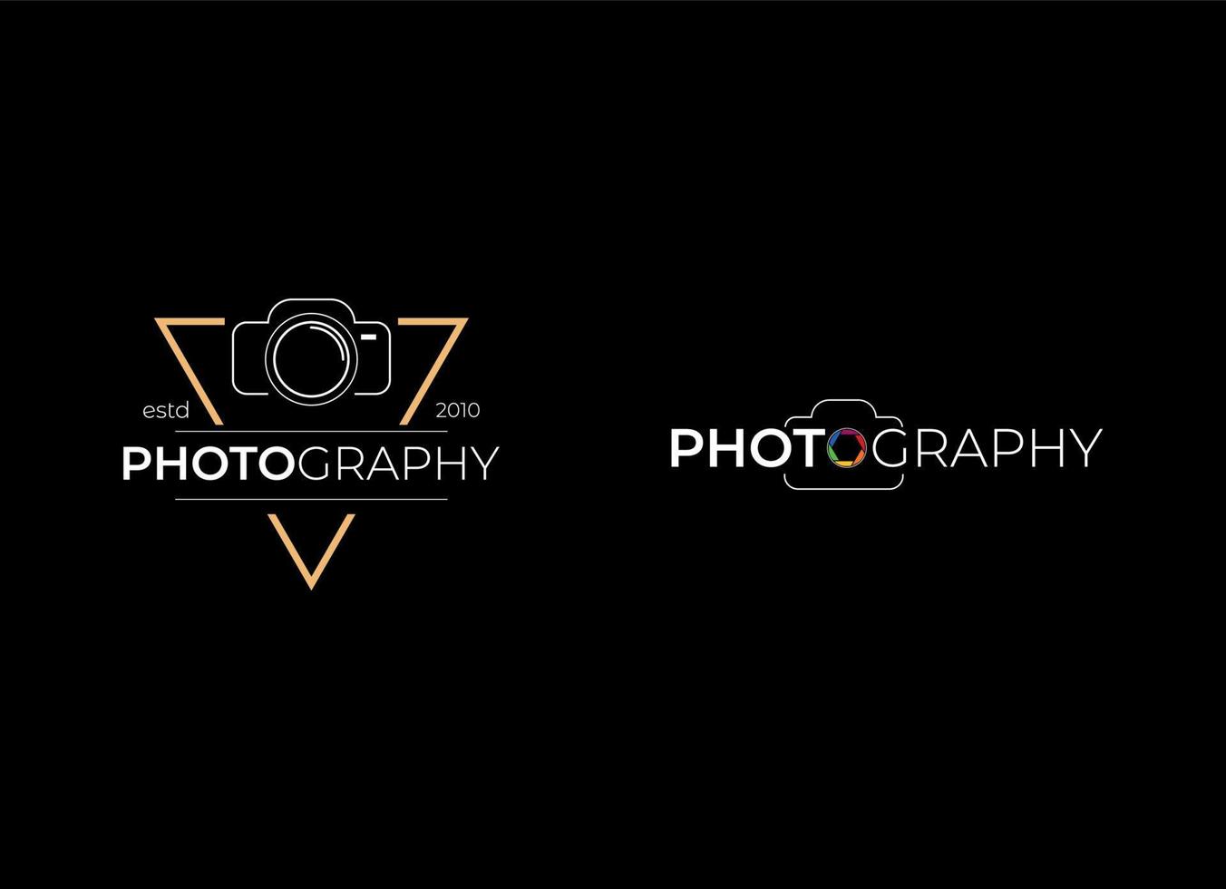 studio de photographie de modèle de logo. logo du photographe vecteur