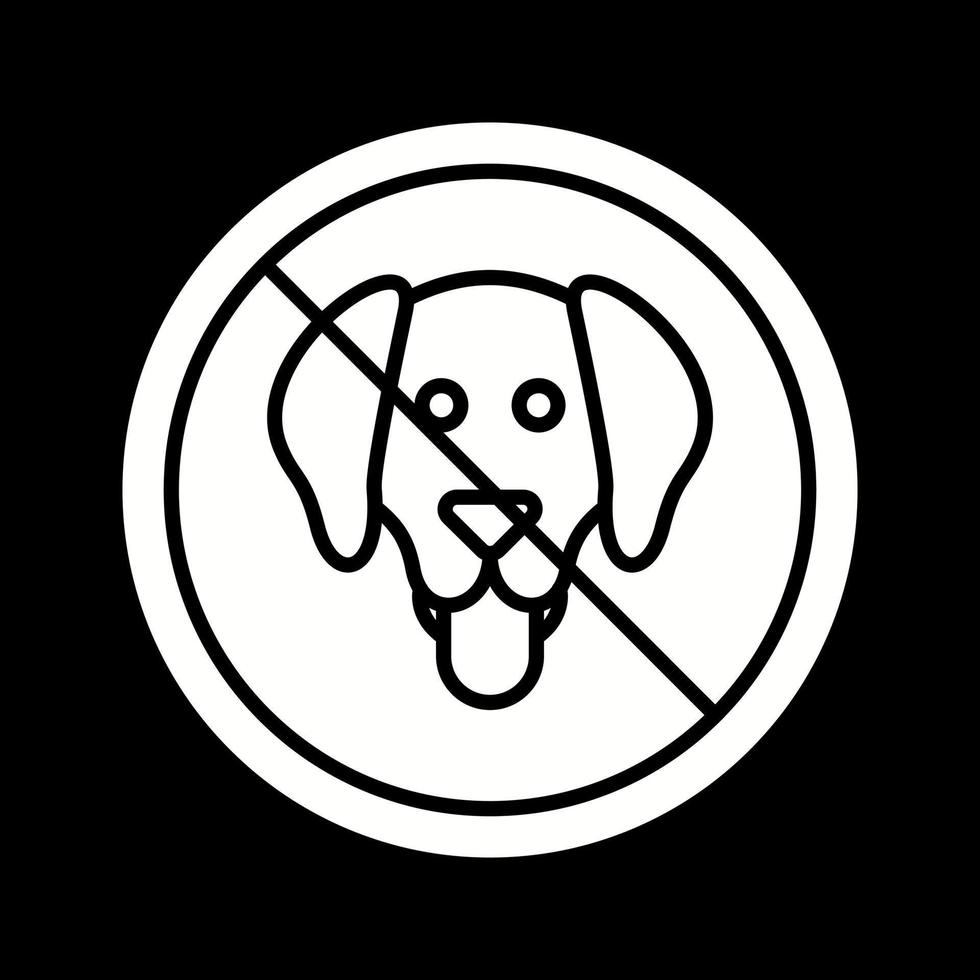 icône de vecteur interdit aux animaux de compagnie