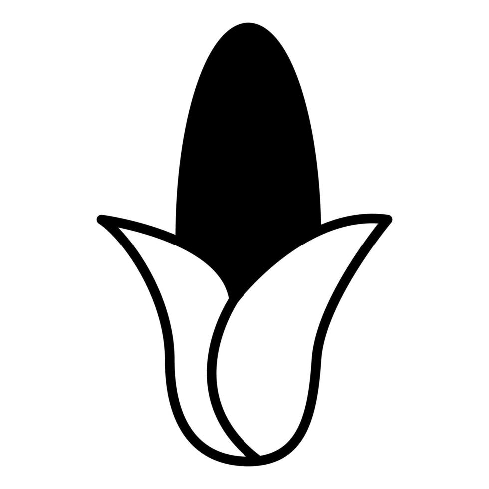 icône de maïs, adaptée à un large éventail de projets créatifs numériques. vecteur