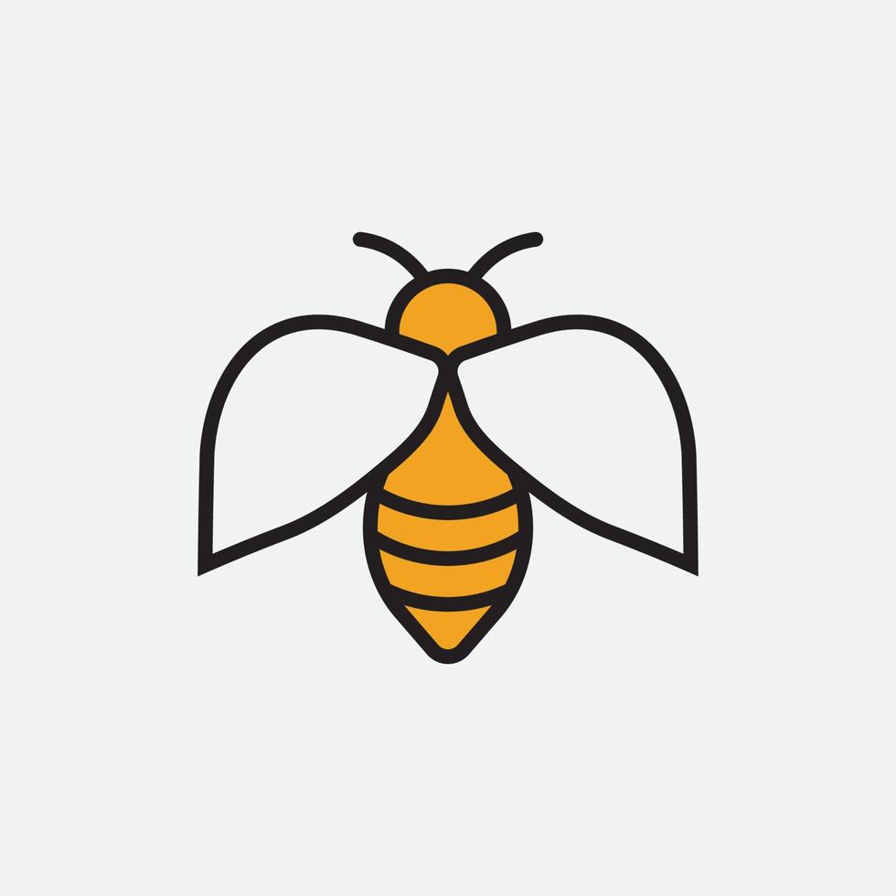 logo d'abeille logo d'icône de conception d'illustration vectorielle vecteur