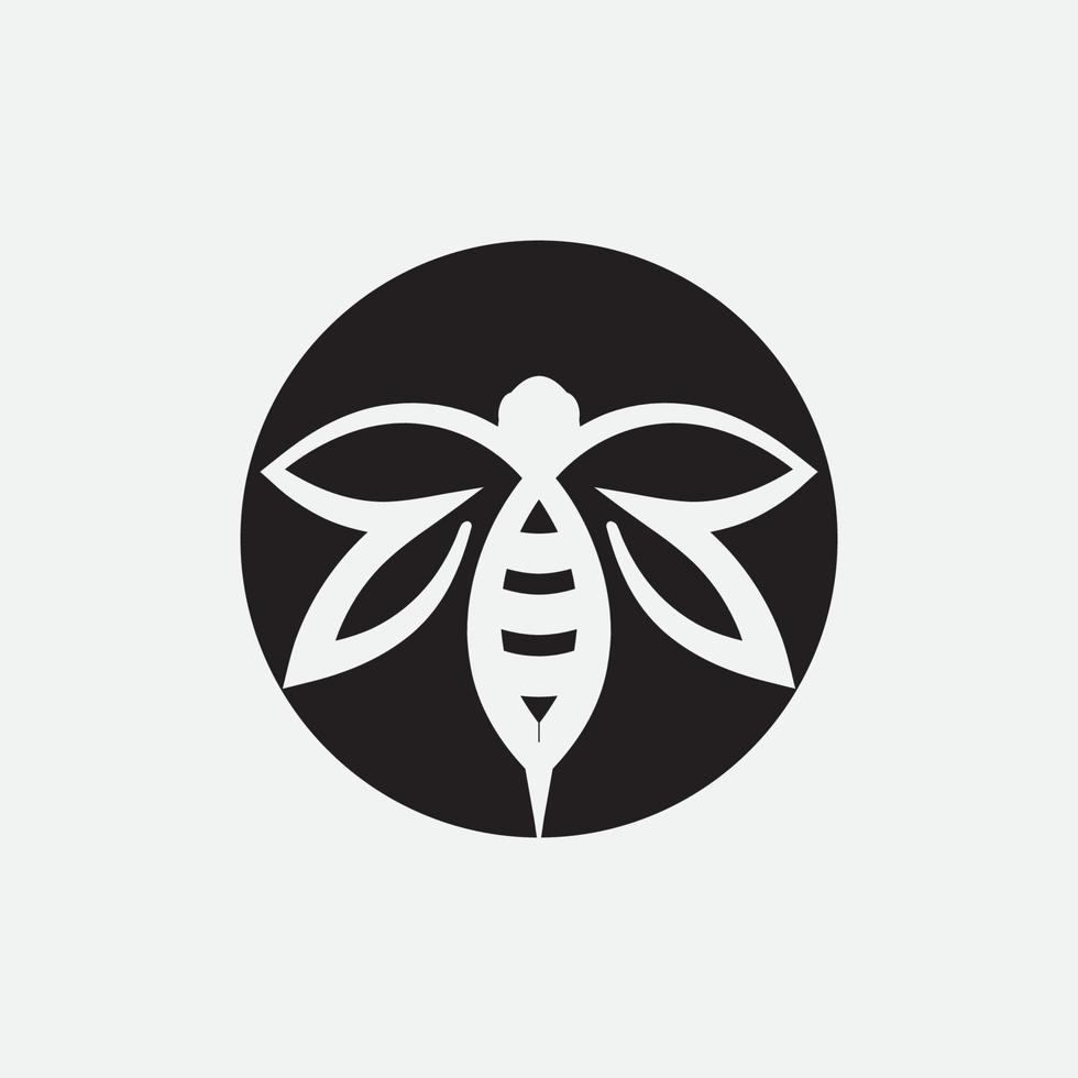 icône de conception d'illustrations de logo d'abeille vecteur