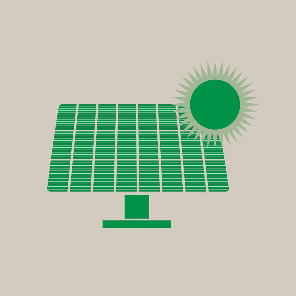 symbole d'icône de panneau solaire. Energie solaire. illustration vectorielle vecteur