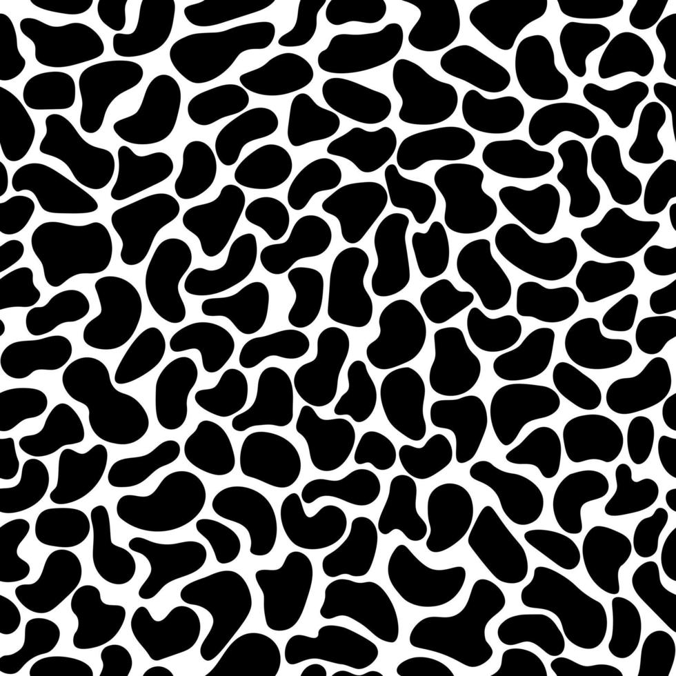 modèle sans couture dalmatien.texture naturelle de taches noires sur fond blanc. illustration vectorielle vecteur