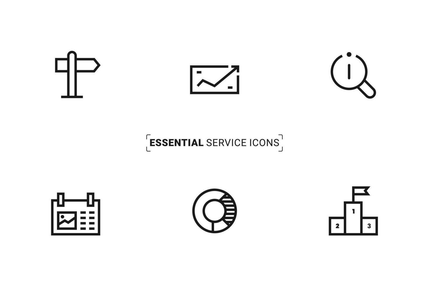 icônes de croissance d'entreprise créatives pour une utilisation polyvalente. à des fins Web et d'impression. vecteur