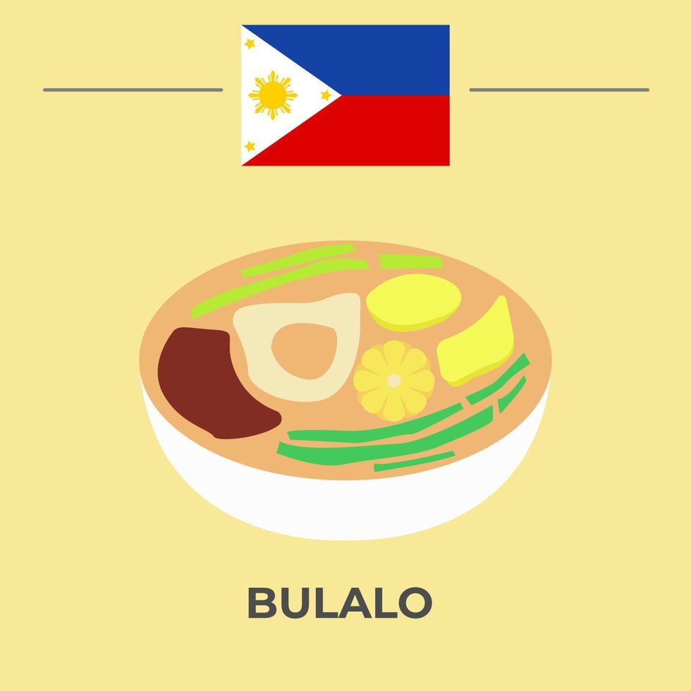 conception alimentaire bulalo philippines vecteur
