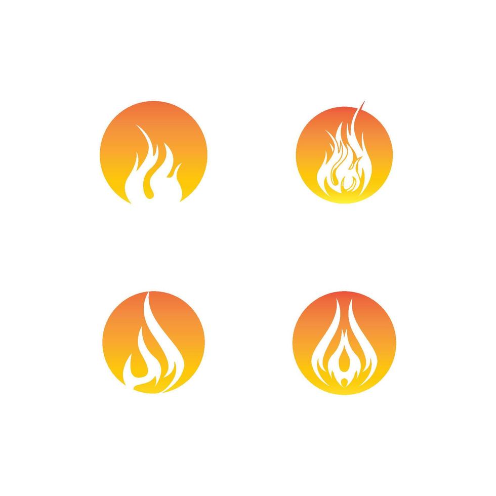 icône de flamme de feu et illustration vectorielle de symbole vecteur