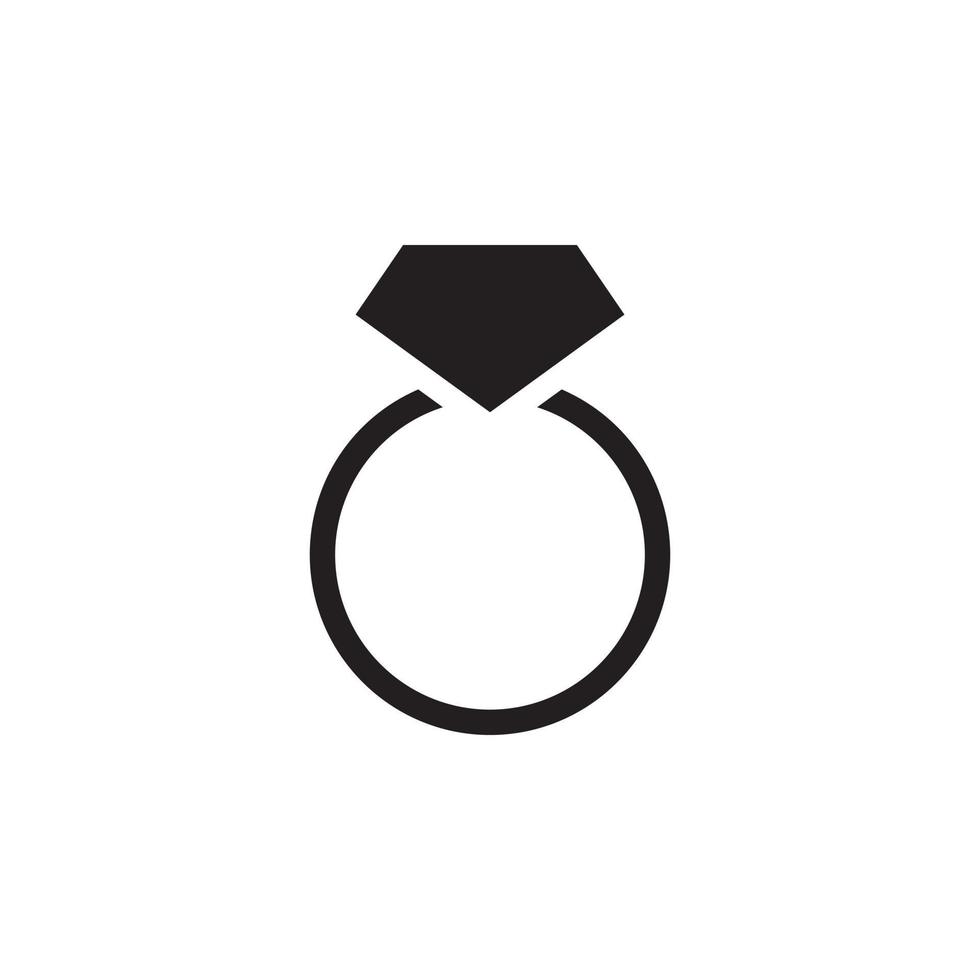 vecteur de bague en diamant pour la présentation de l'icône du symbole du site Web