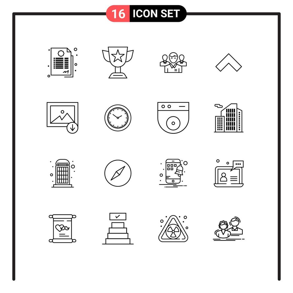 16 contours vectoriels thématiques et symboles modifiables d'éléments de conception vectoriels modifiables pour la direction du trophée de la personne vecteur