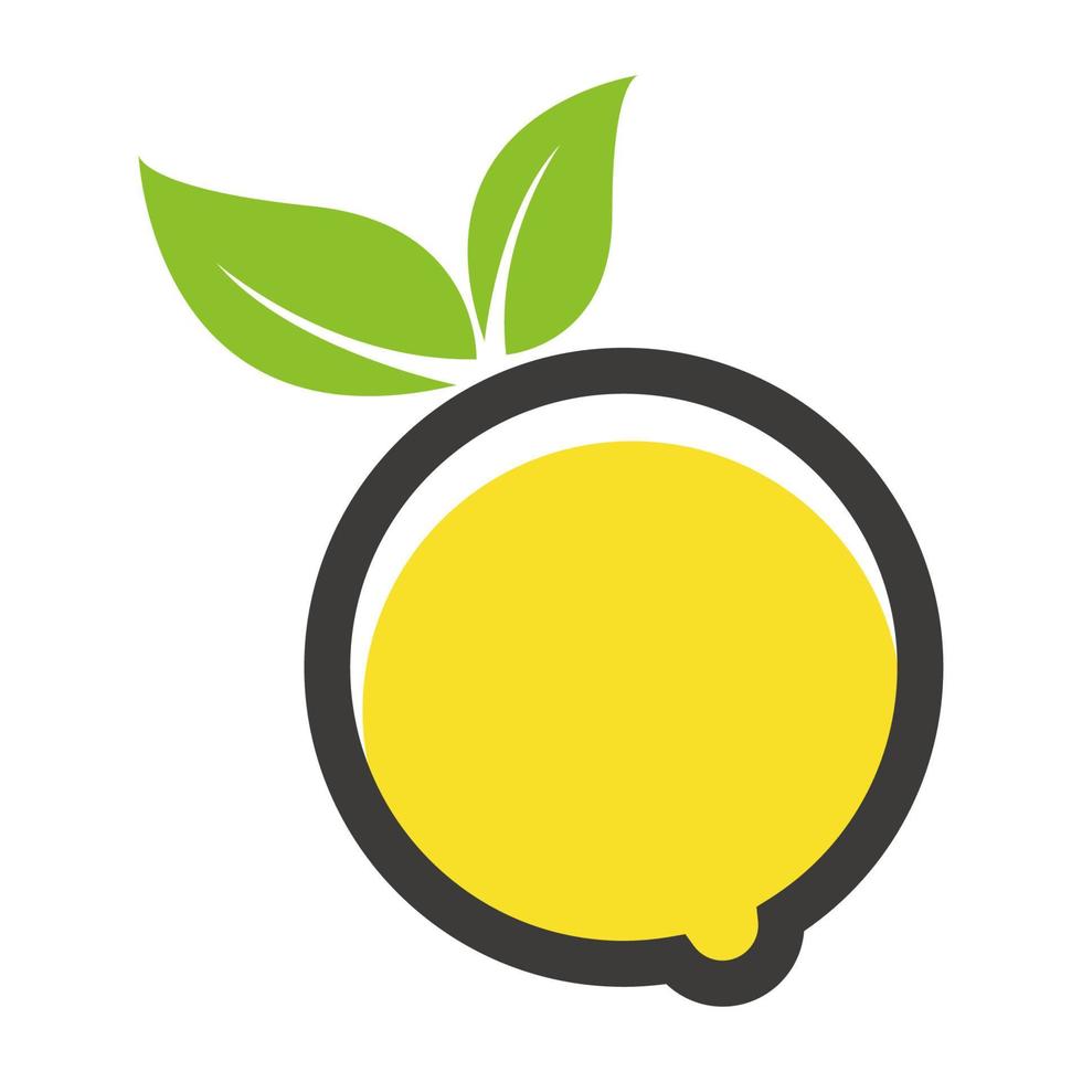 création de logo icône citron vecteur