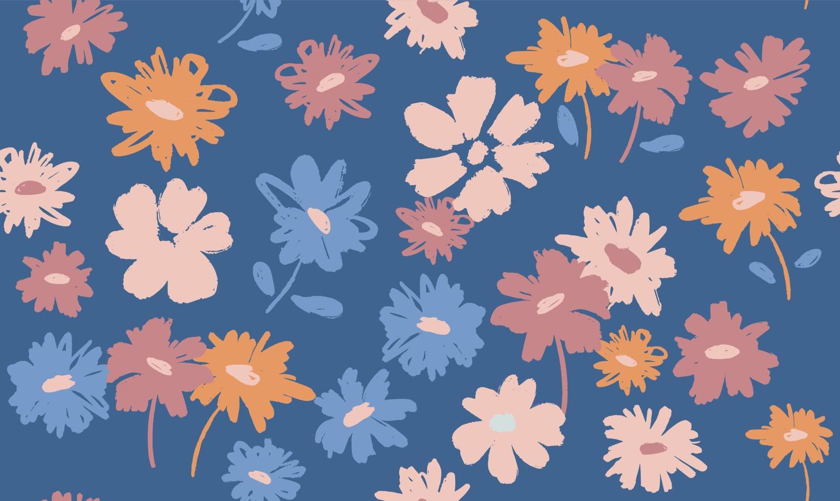 fond floral pour textile, maillot de bain, couvertures de motifs, surface, papier peint, emballage cadeau vecteur