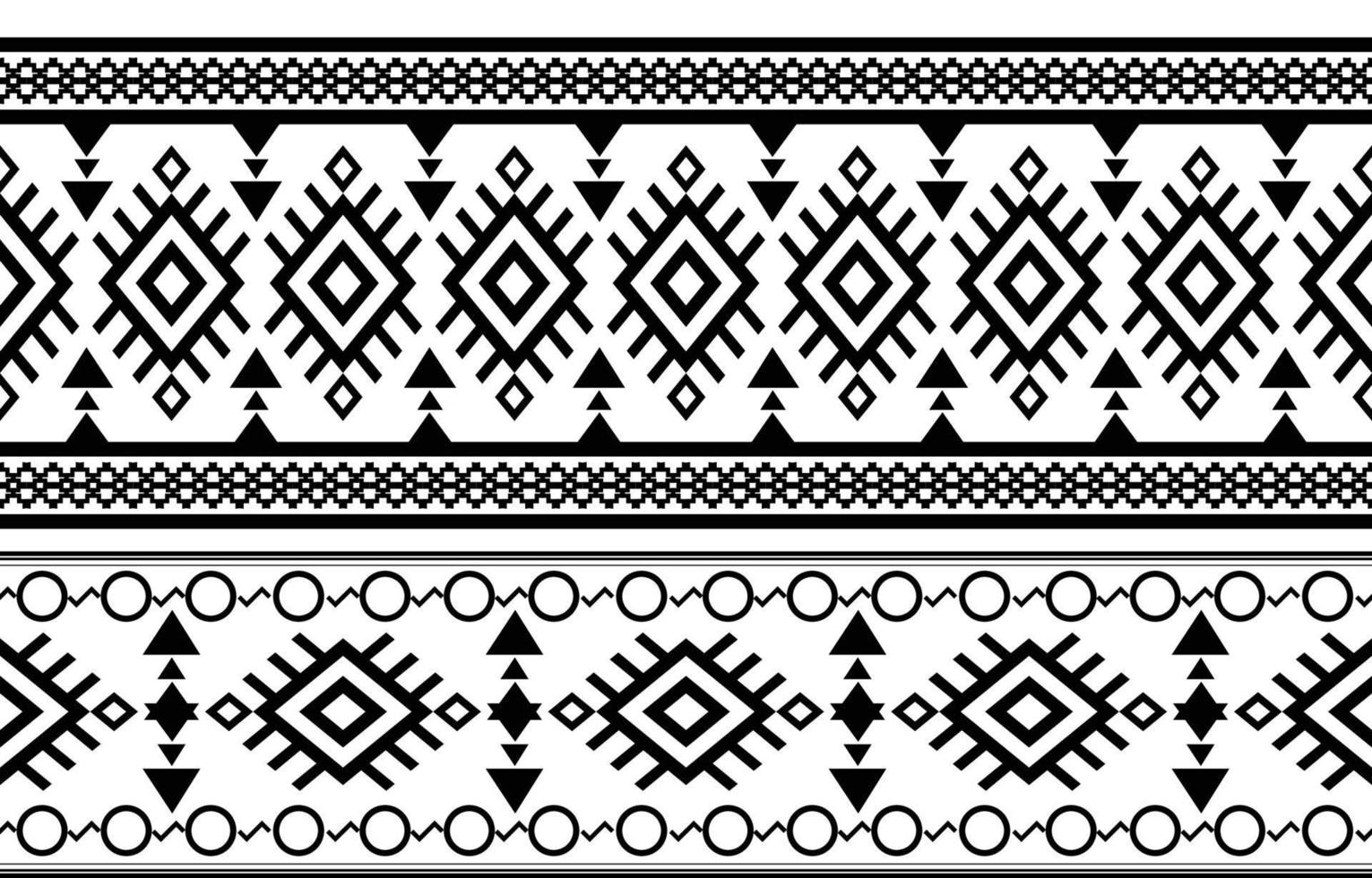 motif géométrique ethnique abstrait tribal africain noir et blanc. conception pour l'arrière-plan ou le papier peint.illustration vectorielle pour imprimer des motifs de tissu, des tapis, des chemises, des costumes, des turbans, des chapeaux, des rideaux. vecteur