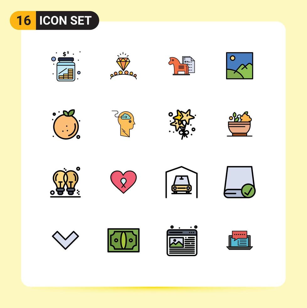 ensemble de 16 symboles d'icônes d'interface utilisateur modernes signes pour image image mariage tactique échecs éléments de conception vectoriels créatifs modifiables vecteur