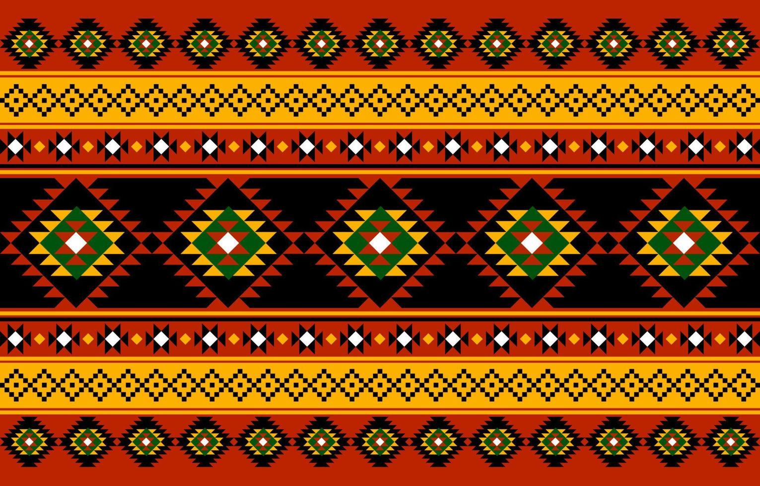 motif traditionnel géométrique ethnique oriental harmonieux pour le fond, tapis, papier peint, vêtements, emballage, batik, tissu, image vectorielle, illustration, style de broderie. vecteur