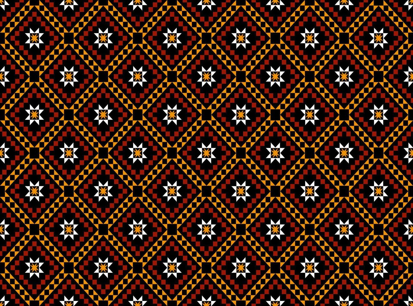 motif traditionnel géométrique ethnique oriental harmonieux pour le fond, tapis, papier peint, vêtements, emballage, batik, tissu, image vectorielle, illustration, style de broderie. vecteur