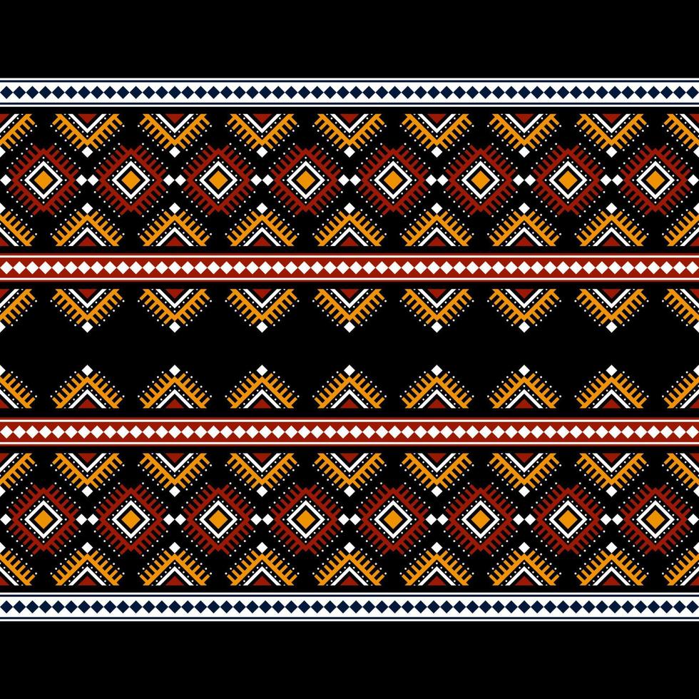 motif traditionnel géométrique ethnique oriental harmonieux pour le fond, tapis, papier peint, vêtements, emballage, batik, tissu, image vectorielle, illustration, style de broderie. vecteur