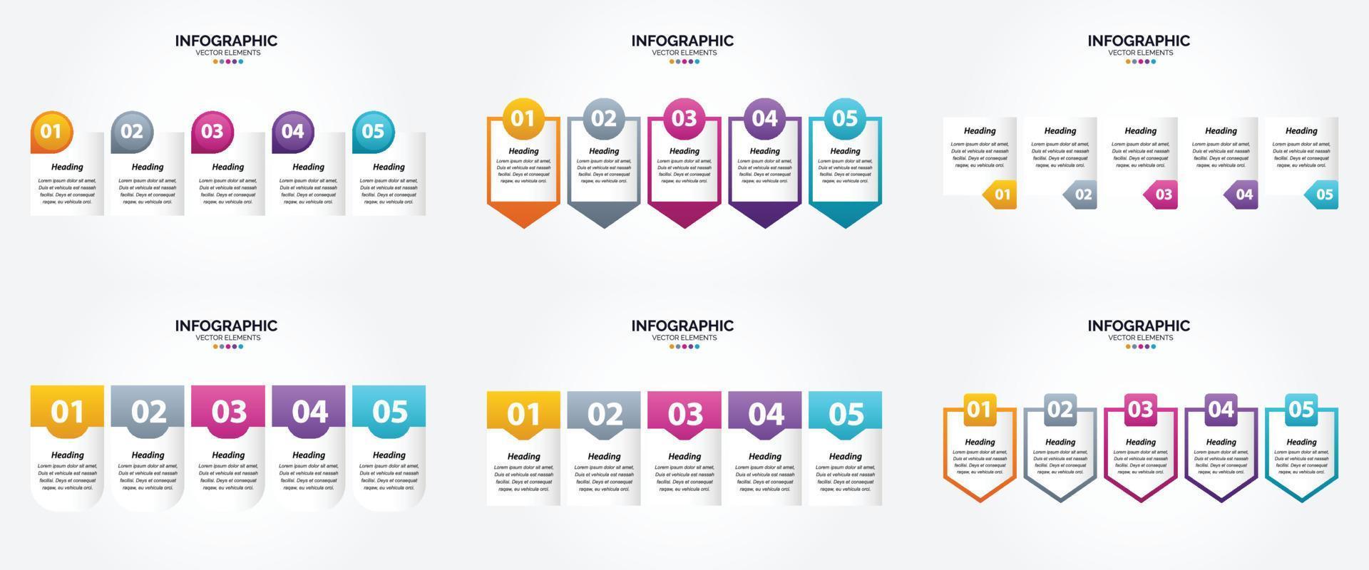 cet ensemble d'infographies d'illustration vectorielle est parfait pour la publicité dans une brochure. prospectus. ou magazine. vecteur