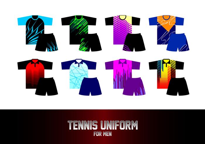 Uniforme de tennis pour les hommes vecteur libre