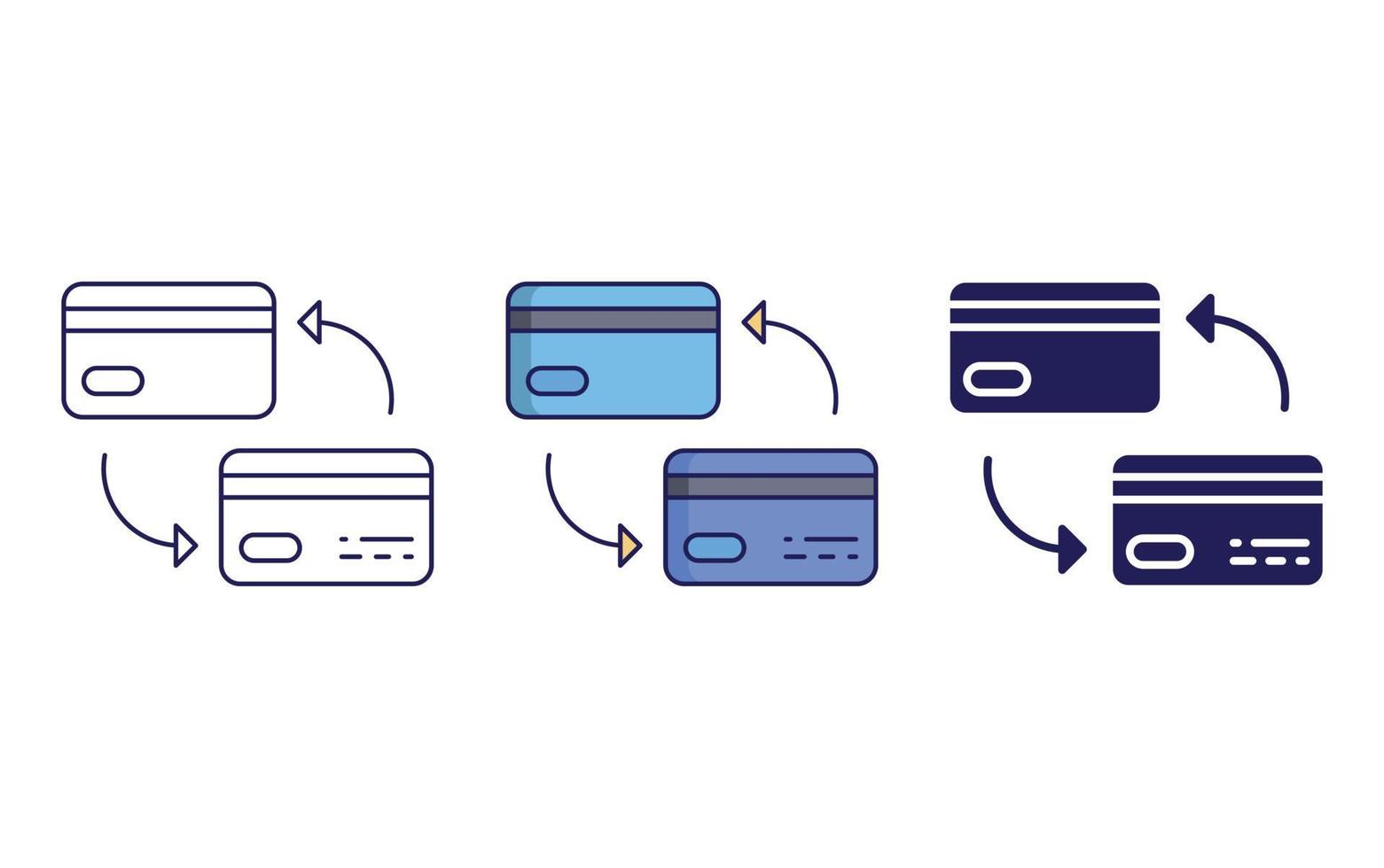 échange de carte de débit vecteur