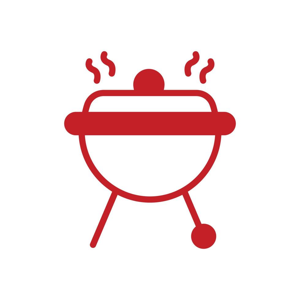 icône solide de vecteur de barbecue. fichier eps10
