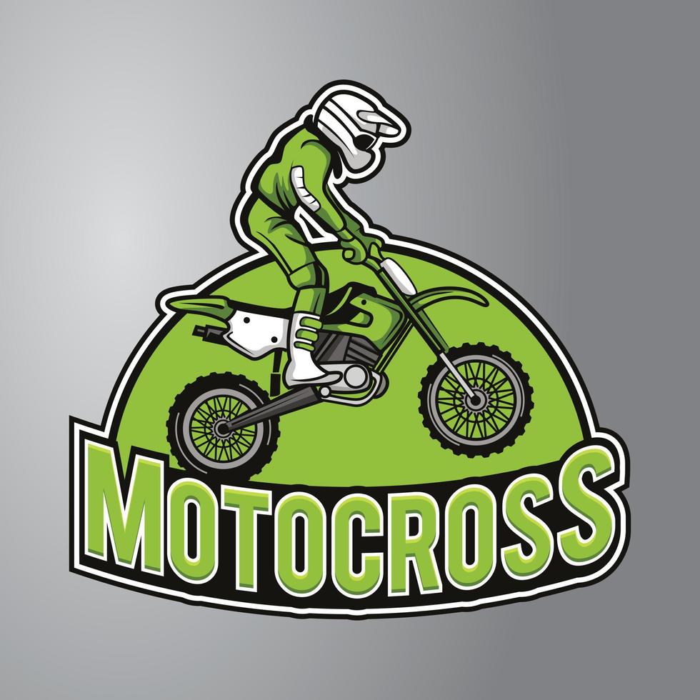 logo mascotte motocross vecteur