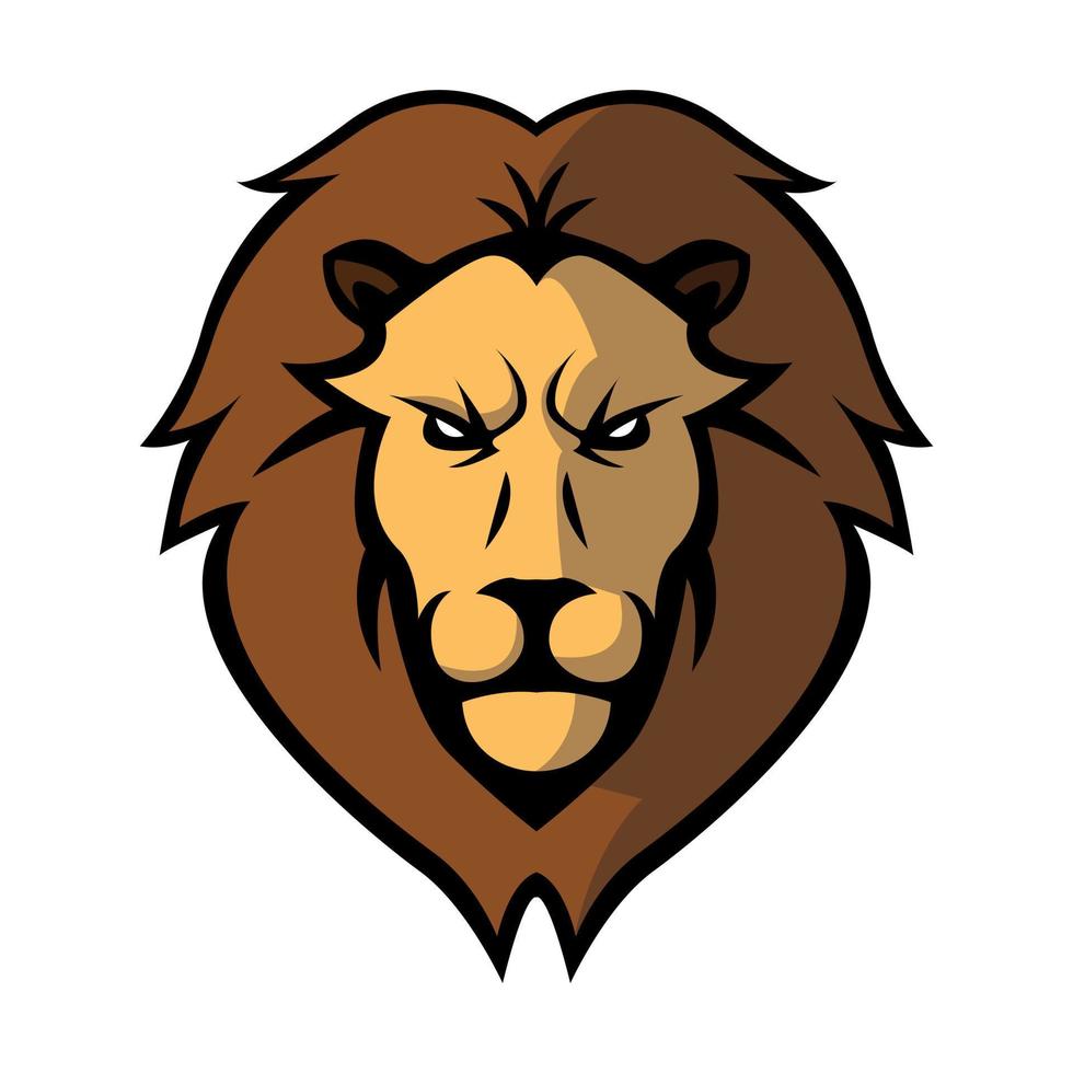 conception d'illustration de tête de lion vecteur