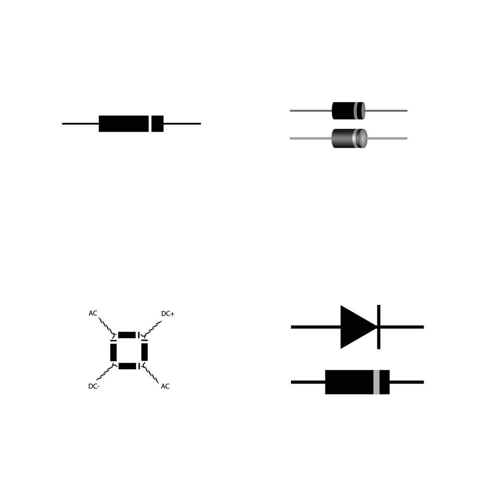 vecteur de logo de diode