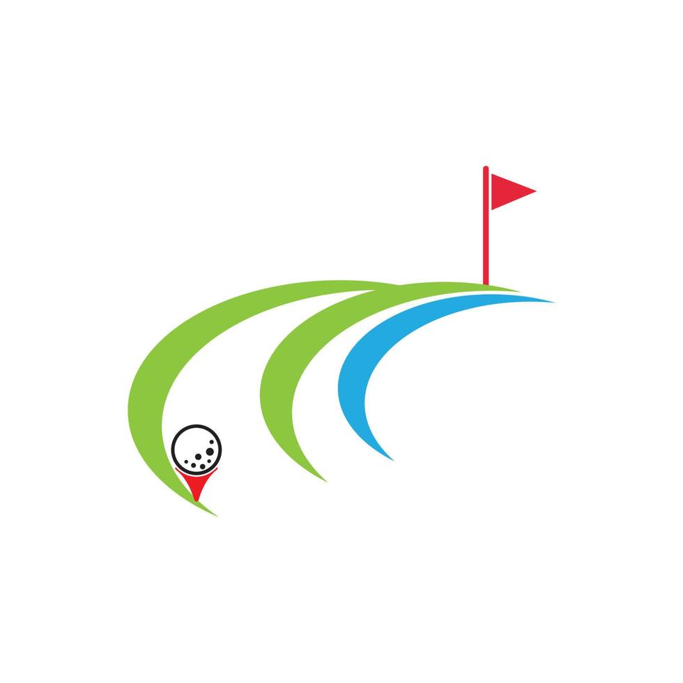 modèle de logo d'illustration vectorielle d'icône de golf vecteur