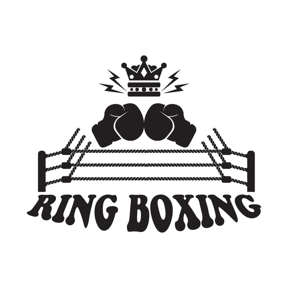 logo de ring de boxe, conception d'illustration vectorielle d'icône vecteur