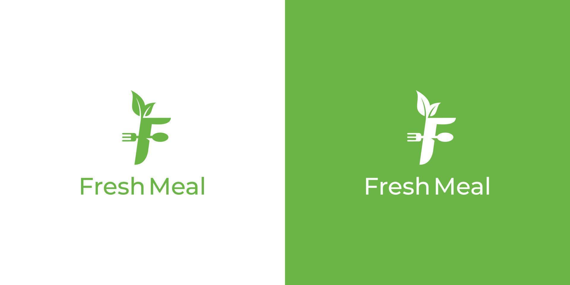 création de logo de repas frais moderne et professionnel 2 vecteur