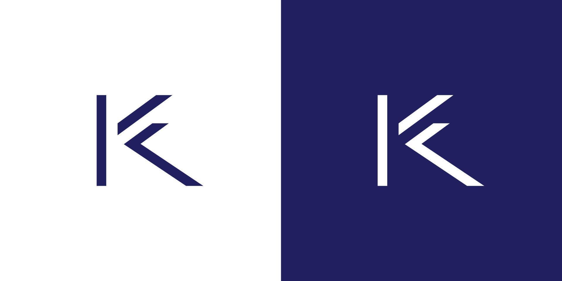 création de logo initiales kf lettre moderne et unique vecteur
