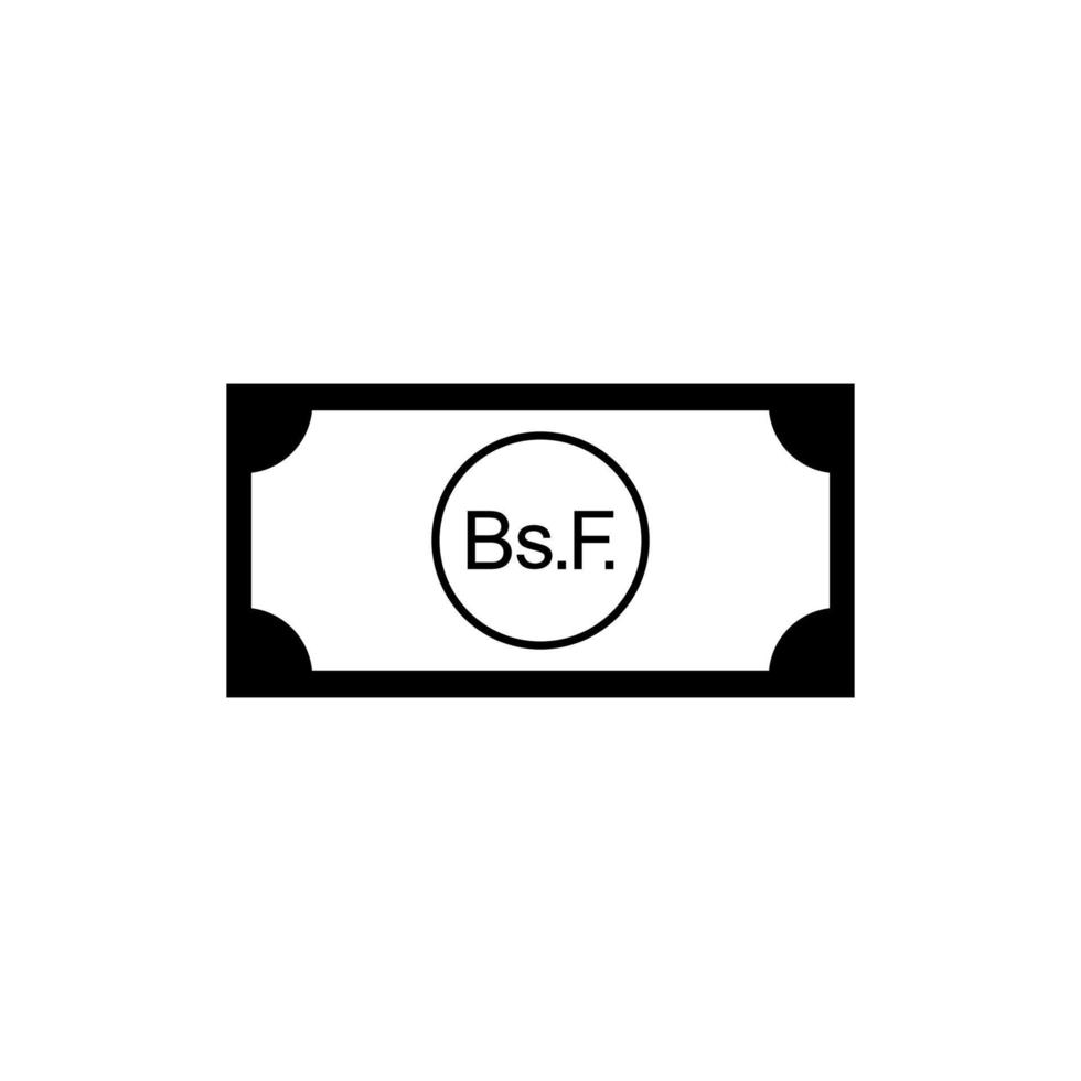 symbole monétaire vénézuélien, icône bolivar vénézuélien, signe ves. illustration vectorielle vecteur