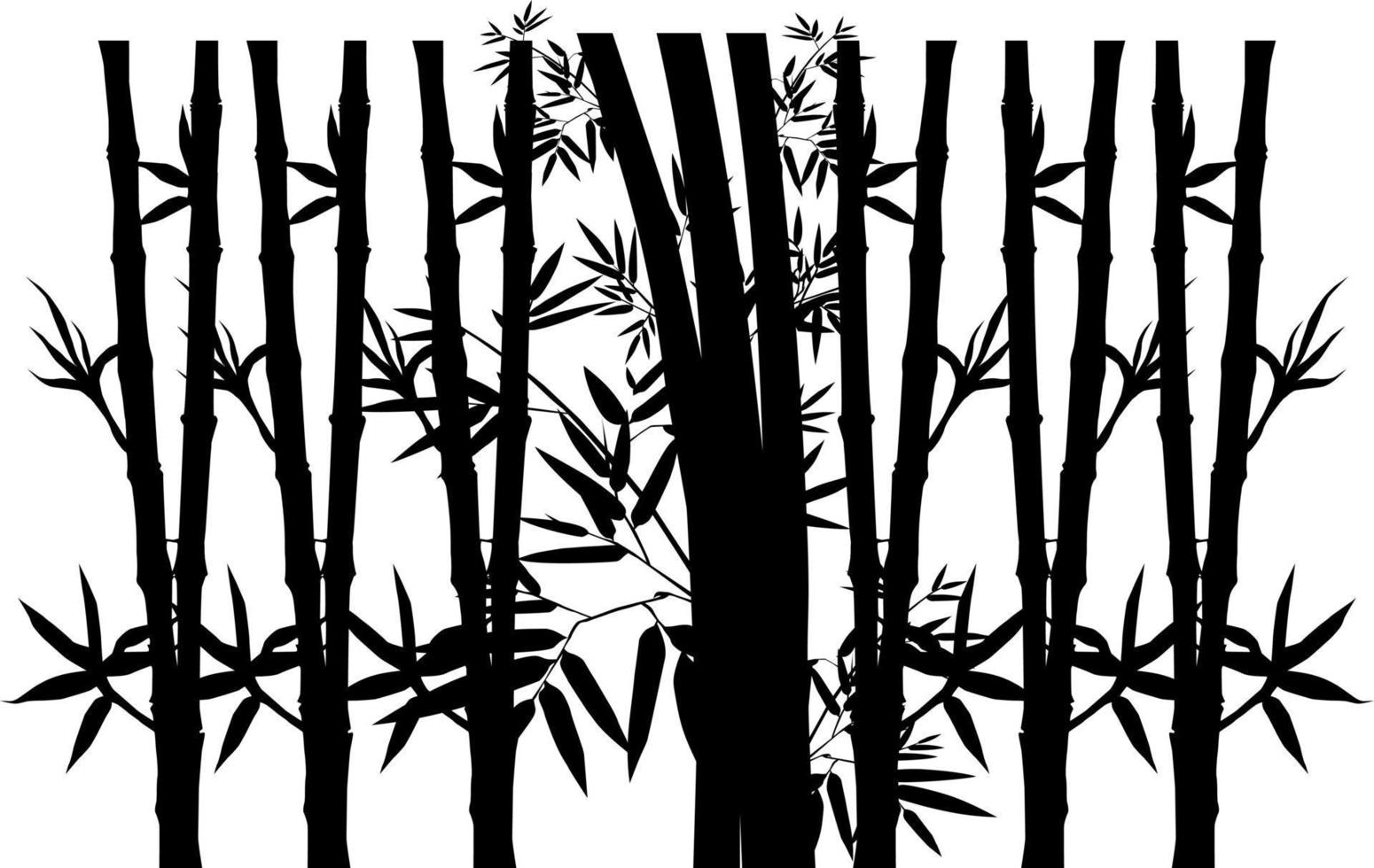 silhouettes de bambou pour l'illustration d'art, l'arrière-plan, la décoration, l'ornement, le site Web ou l'élément de conception graphique. illustration vectorielle vecteur