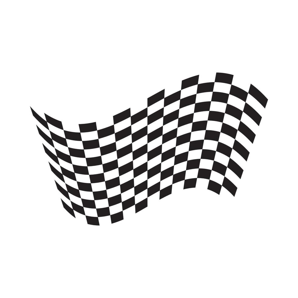conception de modèle d'illustration vectorielle de logo de drapeau de course vecteur