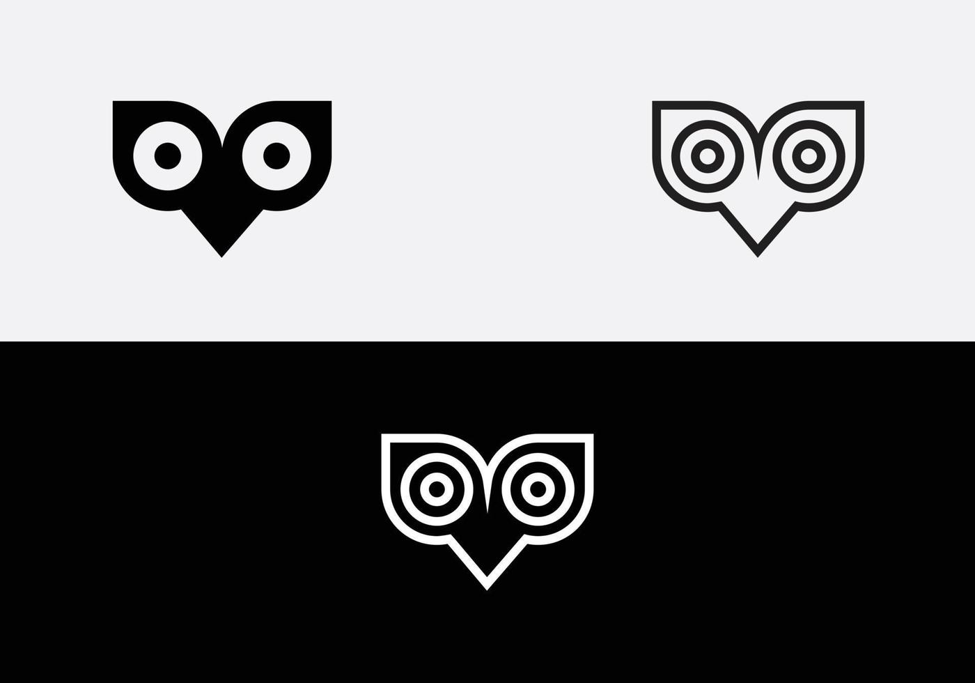 modèle de conception de logo abstrait hibou vecteur