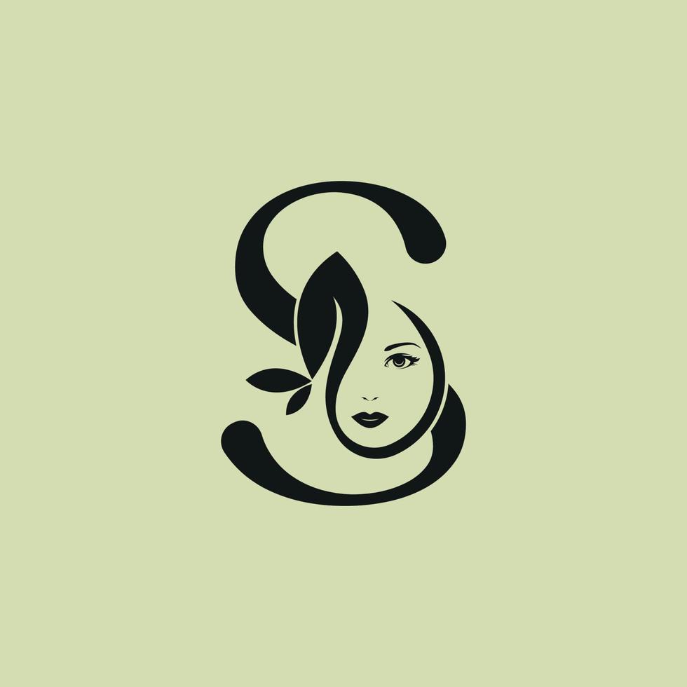 illustration vectorielle de monogramme beauté logo lettre s vecteur