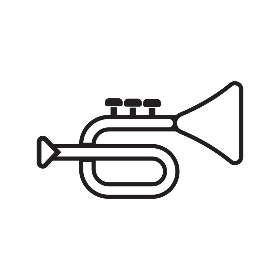 logo de trompette classique, conception d'illustration vectorielle d'icône vecteur