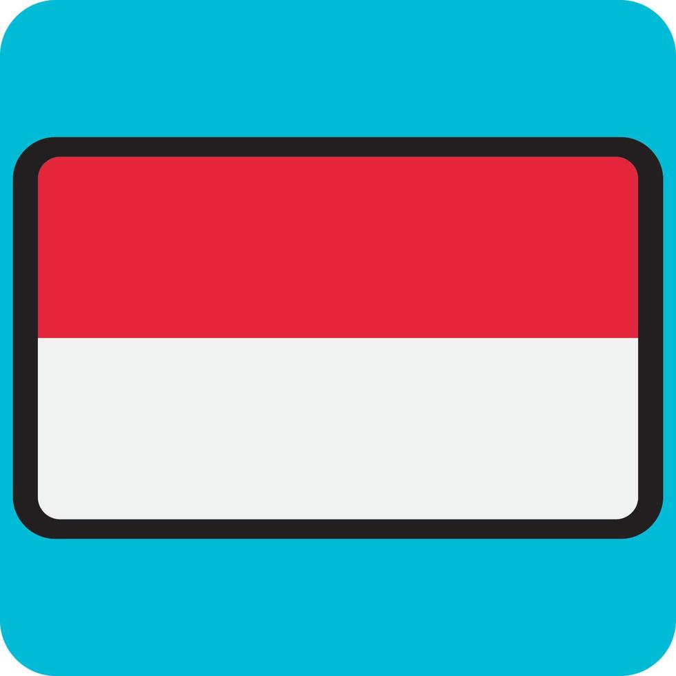 icône du drapeau de la république d'indonésie, création de logo d'illustration vectorielle. vecteur