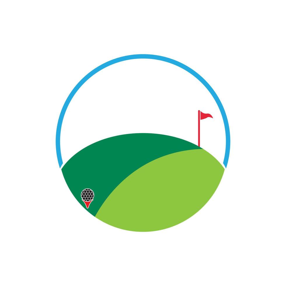 modèle de logo d'illustration vectorielle d'icône de golf vecteur