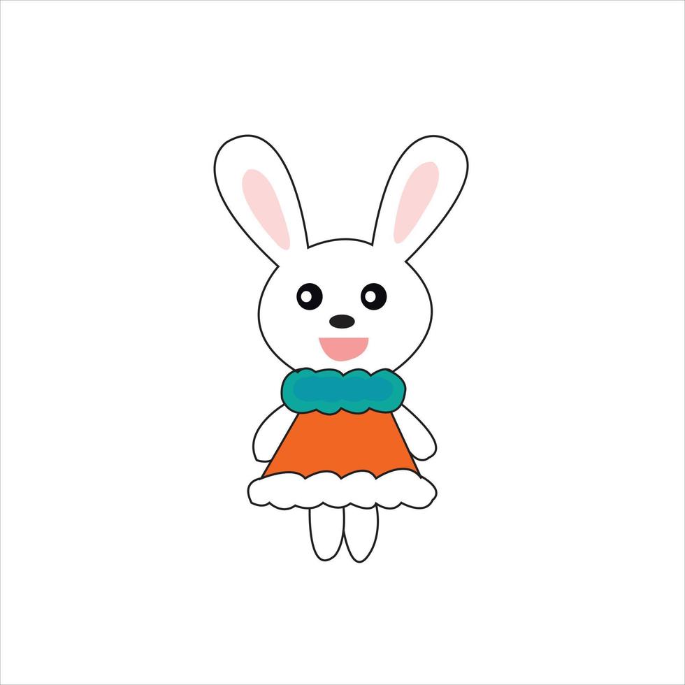 mignon vecteur lapin contour illustration art