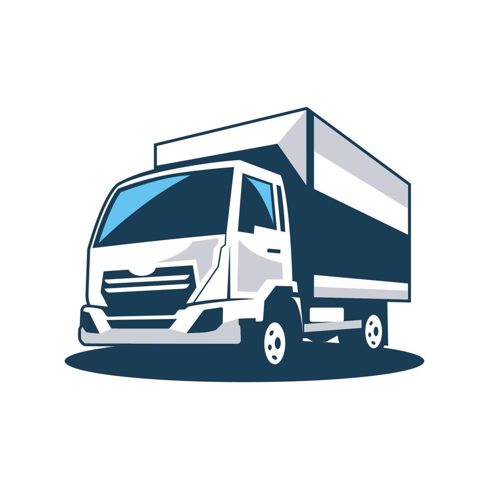 création de logo vectoriel de camion. logo de camion de boîte