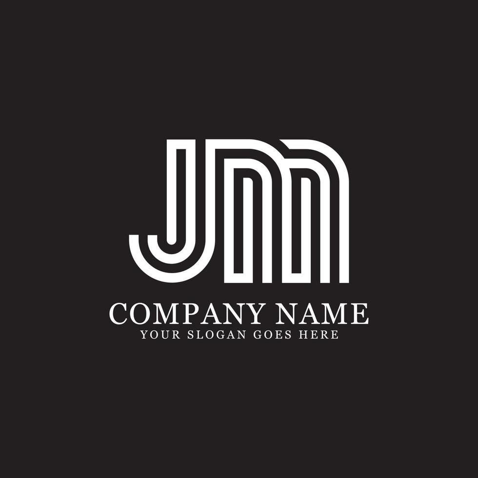inspirations de logo monogramme jm, modèle de logo de lettres vecteur
