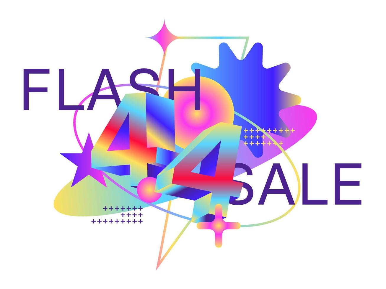 promotion vente flash. conception de bannière de badge de vente vecteur