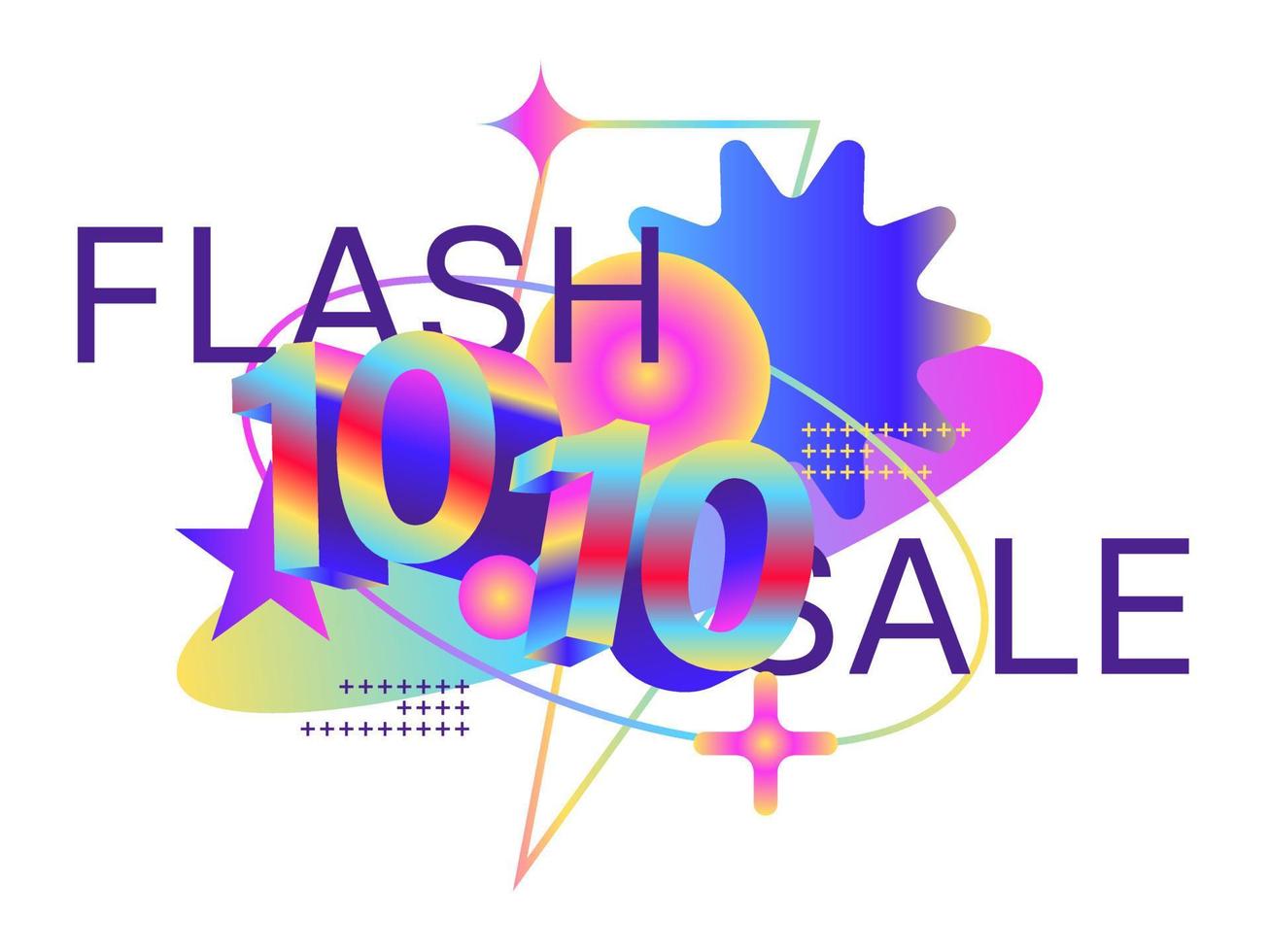 promotion vente flash. conception de bannière de badge de vente vecteur